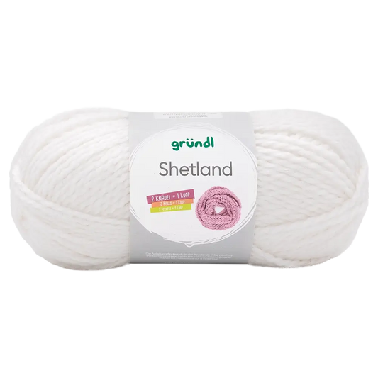 Gründl Shetland 100 g, Farbnummer 10 Weiß