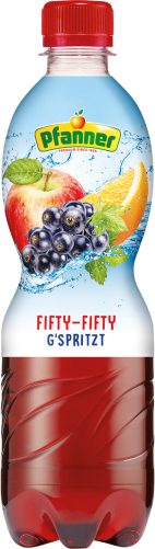 Pfanner Fifty-Fifty gespritzt Mehrfruchtgetränk 0,5 l PET