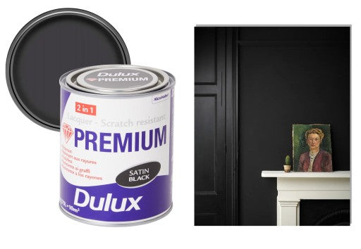Dulux Premium Lack 2in1 Satin Black 0,75 l
