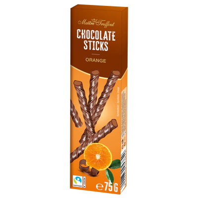 Maître Truffout Milchschokoladesticks Orange 75 g
