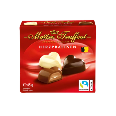 Mini-Belgische Herzpralinen 45 g