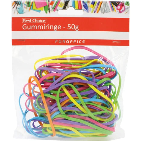 Assorted Trendy Colors 3mm breite Gummiringe 50g Clips Product