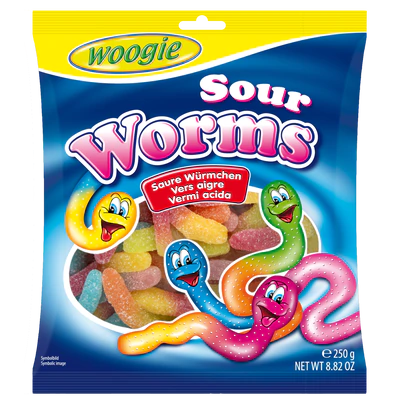 Woogie Saure Würmer 250 g