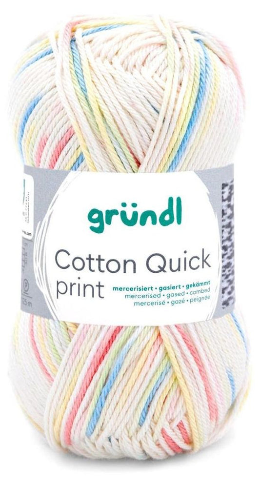 Gründl Cotton Quick Print 50 g, Farbverlauf 198 Baby Multicolor