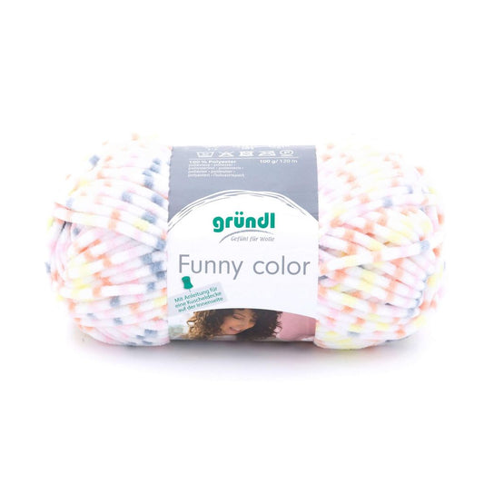 Gründl Funny Color Chenillegarn, orange-grau, 100 g