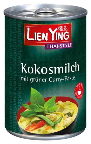 Lien Ying Kokosmilch mit grüner Curry-Paste, 400 ml