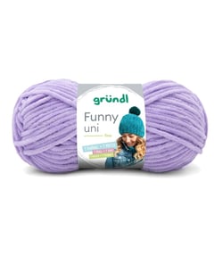 Gründl Funny uni Samt-Effekt-Garn, 100 g, 120 m, Farbe 22 Violett