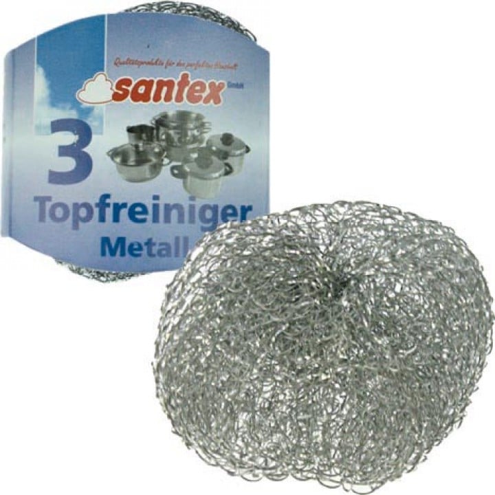 Santex Topfreiniger Metall 3er-Pack, je 10 g