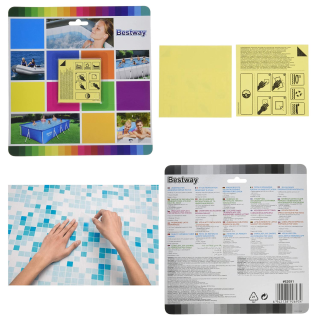 Bestway Unterwasser-Reparaturset 62091 – 10 selbstklebende Reparaturflicken