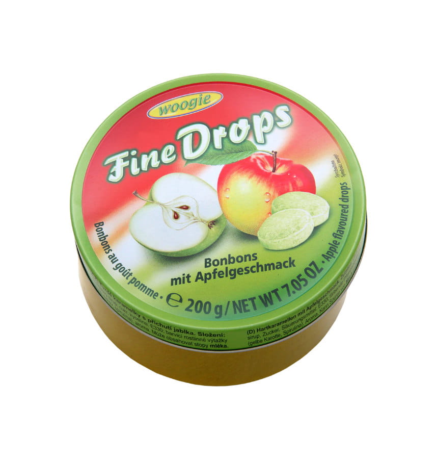 Woogie Fine Drops Bonbons mit Apfelgeschmack 200 g