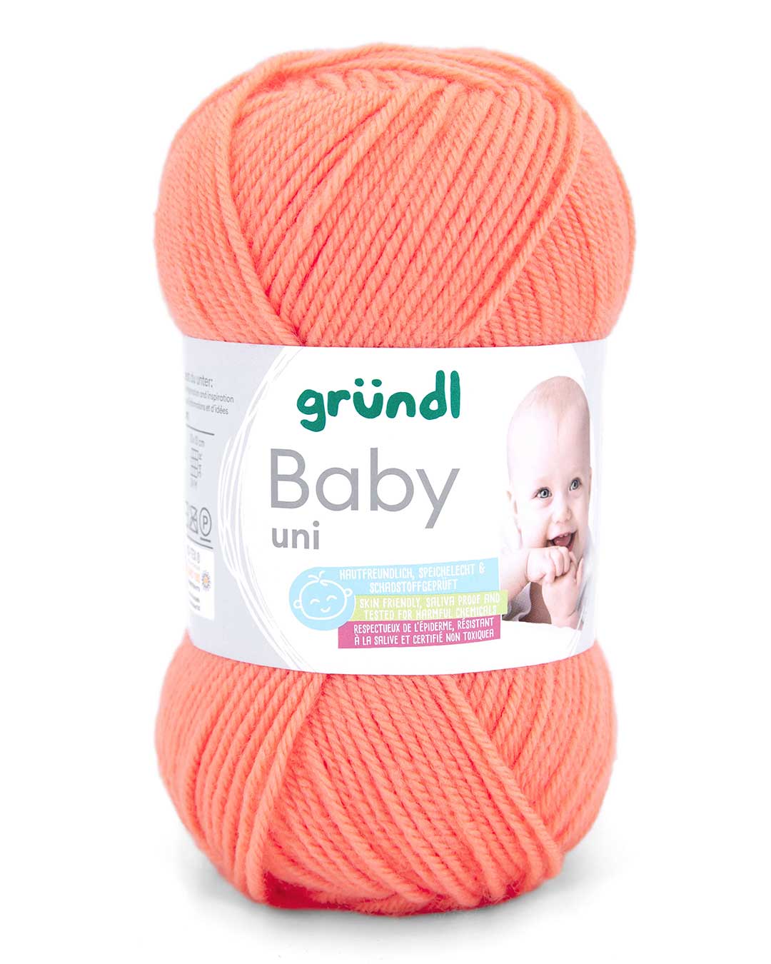 Gründl Baby uni 50 g apricot, Farbnummer 08