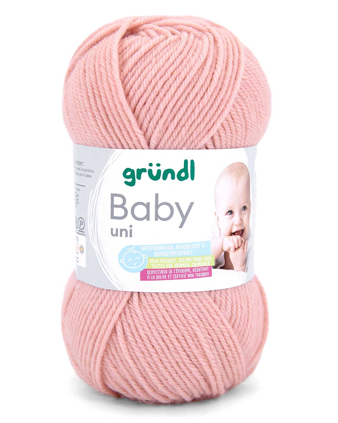 Gründl Baby uni Strickgarn 50 g altrosa