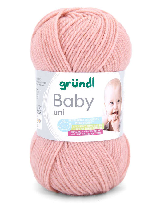 Gründl Baby uni Strickgarn 50 g altrosa