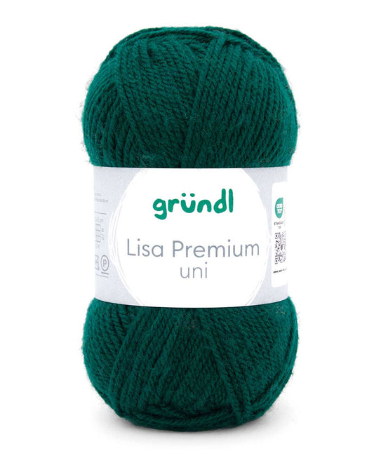 Gründl Lisa Premium uni Strick- und Häkelgarn 50 g tannengrün