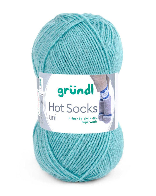 Gründl Hot Socks uni 50 Sockenwolle, Farbe 53 Türkis