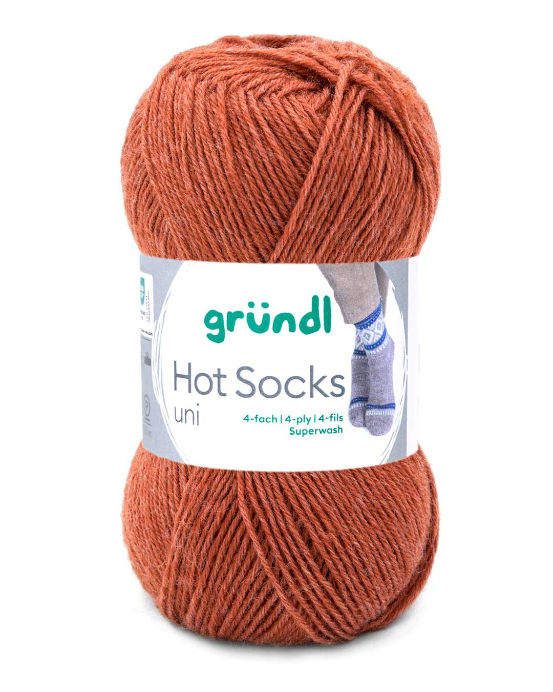 Gründl Hot Socks uni 50 g kupfer meliert