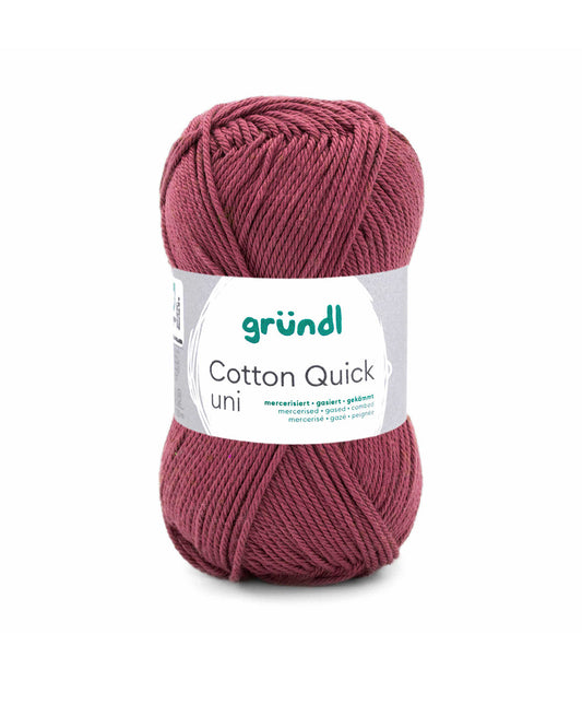Gründl Cotton Quick uni 50 g, Farbnummer 155 Bordeaux