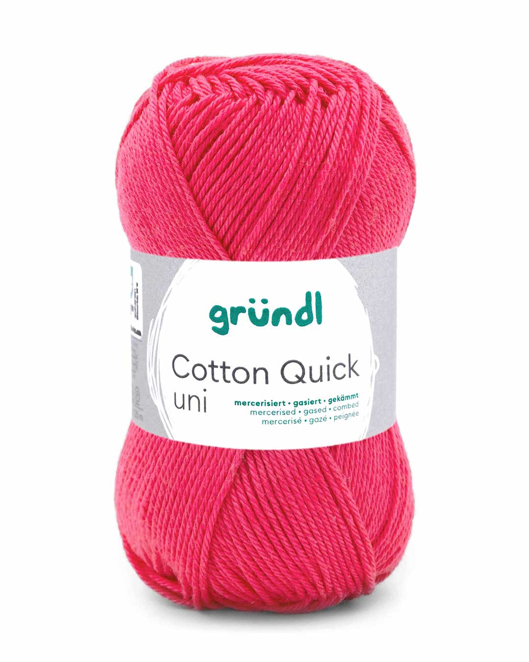 Gründl Cotton Quick uni Baumwollgarn, 50 g, Farbe 157 Rose