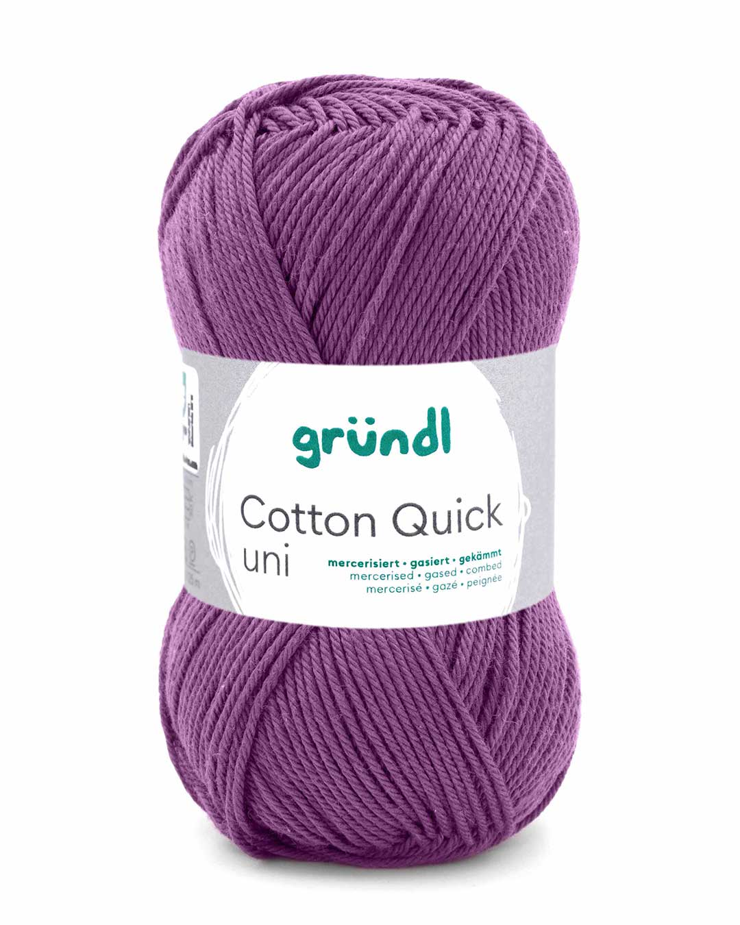 Gründl Cotton Quick uni Baumwollgarn 50 g, Farbe Mauve 158