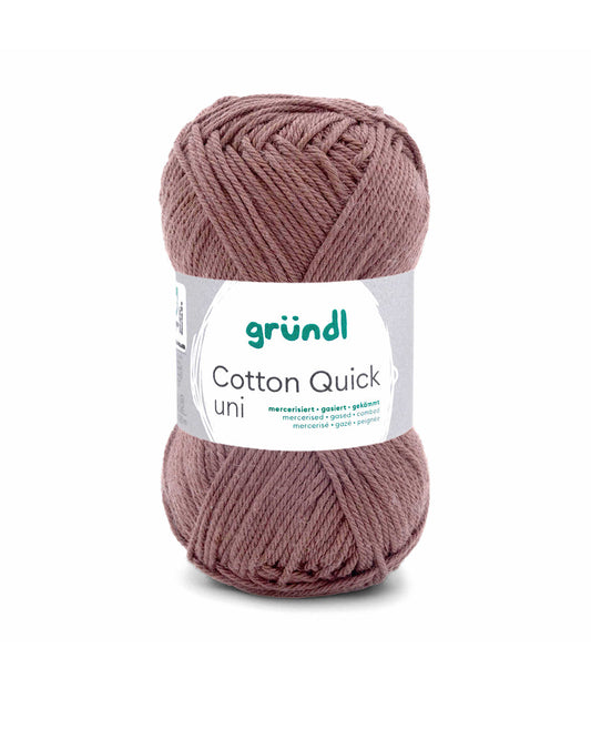 Gründl Cotton Quick uni Baumwollgarn, Farbe 173 Kaffee, 50 g