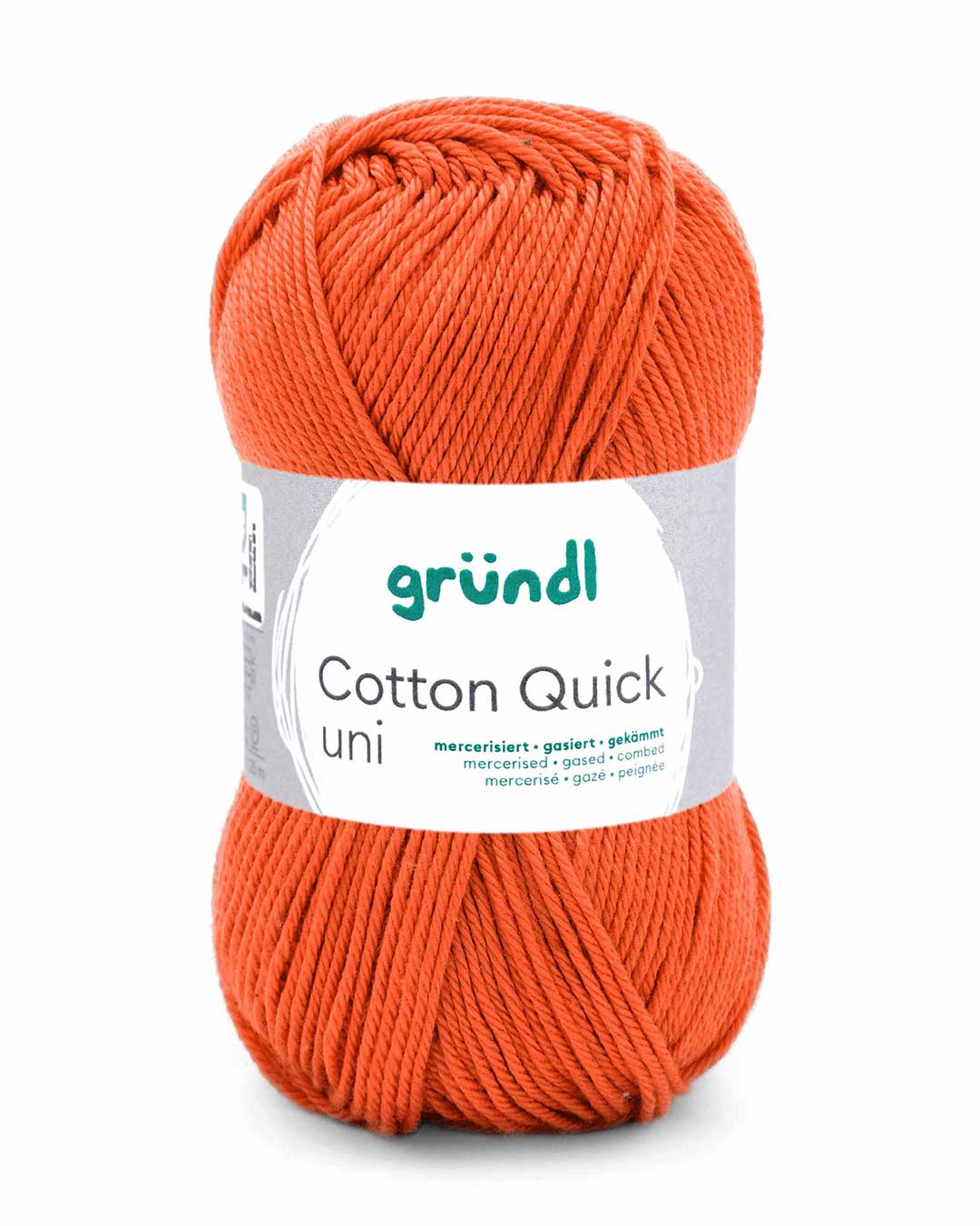 Gründl Cotton Quick uni Häkel- und Strickgarn 50 g rostrot, Farbnummer 176