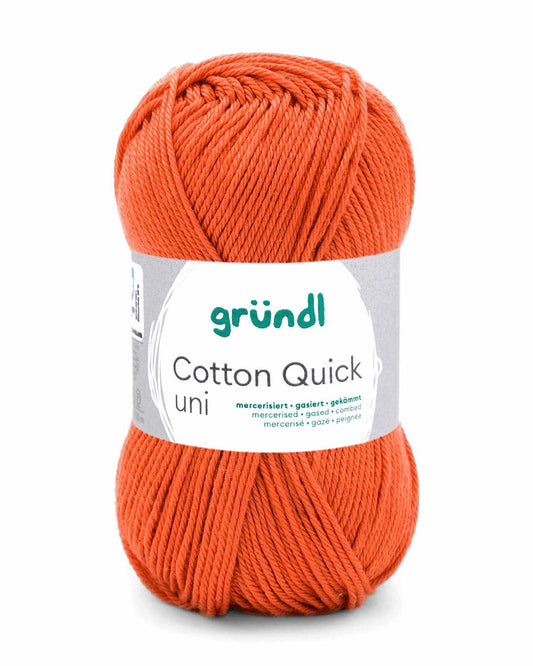Gründl Cotton Quick uni Häkel- und Strickgarn 50 g rostrot, Farbnummer 176