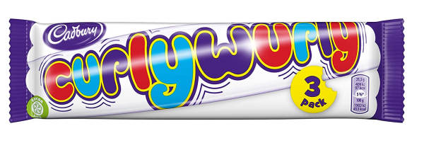 Cadbury Curly Wurly Karamell-Schokoladenriegel 3er-Pack 64,5 g