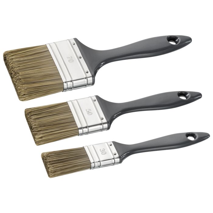 Lasur-Flachpinsel-Set, 3-teilig, 30/50/70 mm
