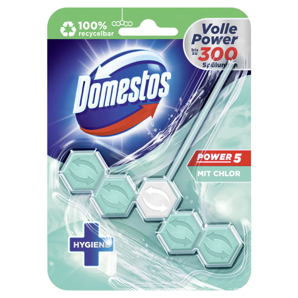 Domestos Power 5 WC-Stein mit Chlor, 55 g