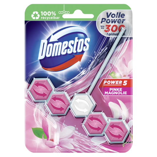 Domestos Power 5 WC-Reinigungsstein Pinke Magnolie, 55 g