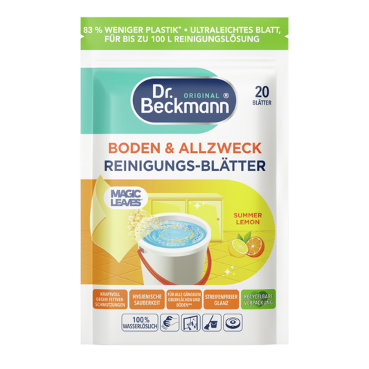 Dr. Beckmann Boden- und Allzweck-Reinigungsblätter Summer Lemon, 20 Stück