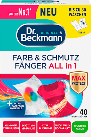 Dr. Beckmann Farb- und Schmutzfangtücher 3in1, 40 Stück