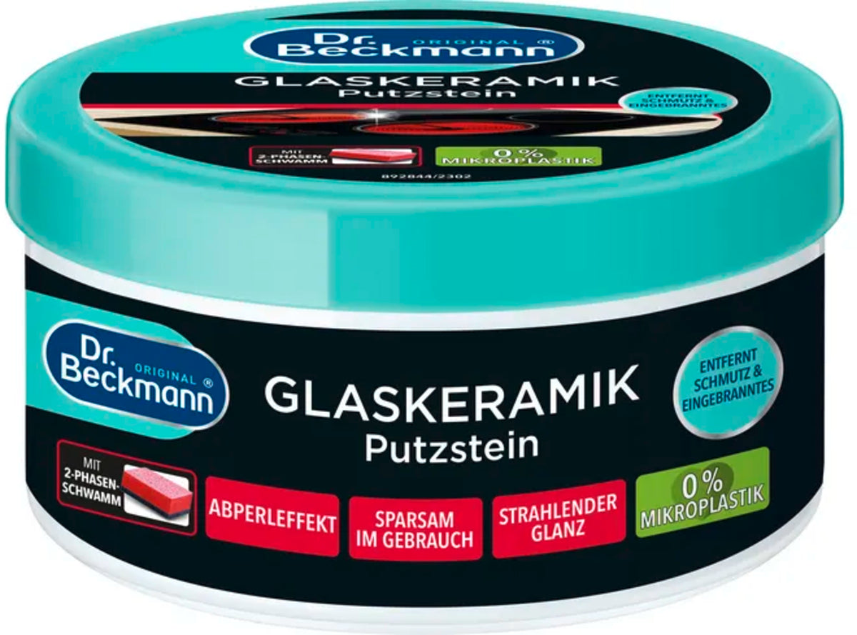Dr. Beckmann Glaskeramik Putzstein 250 g inklusive Reinigungsschwamm
