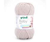 Gründl Baby uni Strickgarn, ecru, 50 g