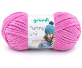 Gründl Funny uni Chenillegarn, fuchsia, 100 g