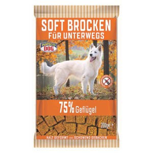 Perfecto Dog Soft Brocken für unterwegs mit Geflügel 200 g