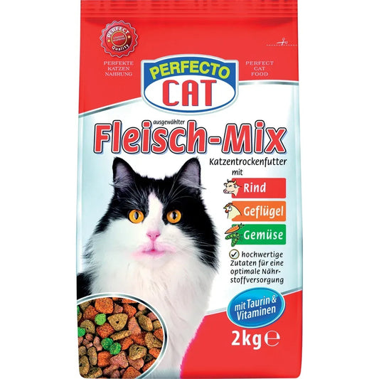 Perfecto Cat Fleisch-Mix 2 kg Katzentrockenfutter