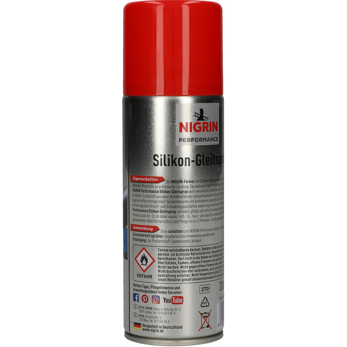 NIGRIN Silikon-Gleitspray HyBrid 200 ml