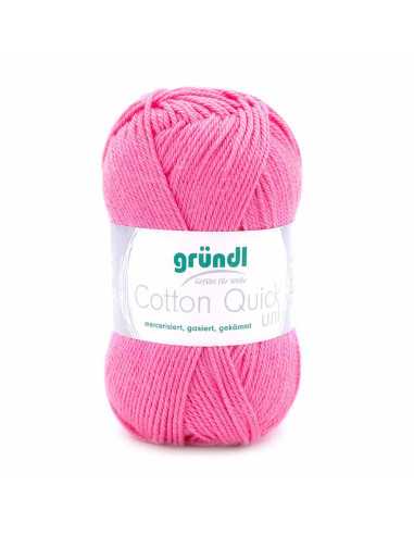 Gründl Cotton Quick Uni Baumwollgarn, Himbeerrot, 50 g