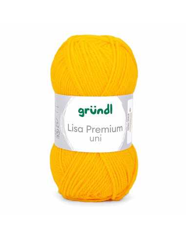 Gründl Lisa Premium uni Strickgarn 50 g maisgelb
