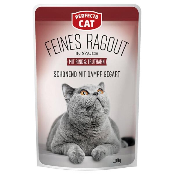 Perfecto Cat Feines Ragout mit Rind und Truthahn 100 g