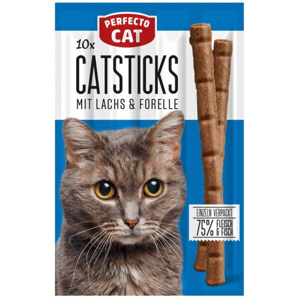 Perfecto Cat Katzensticks 10er mit Lachs & Forelle 50 g