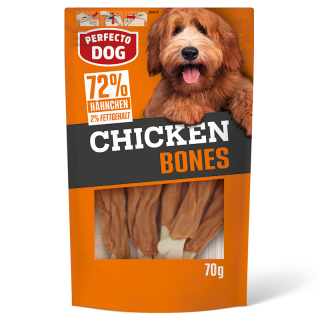 Perfecto Dog Hundesnack in Knochenform mit Hähnchen, 70 g