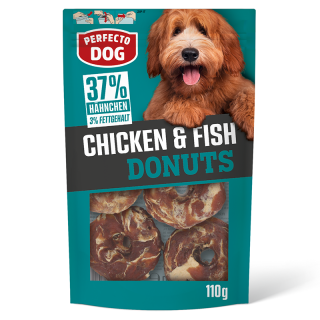 Perfecto Dog Donuts mit Hähnchen und Fisch 110 g