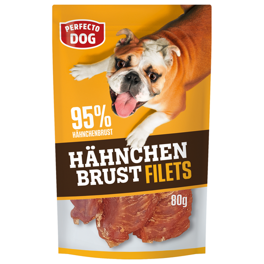 Perfecto Dog Hähnchenbrustfilet mit 95 % Hähnchenbrust 80 g