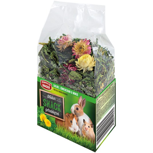 Perfecto Nager getreidefreier Snack mit Salbei, Löwenzahn und Minze 100 g