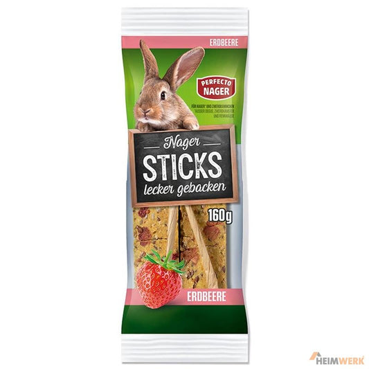 Perfecto Nager Nager-Sticks, gebacken, mit Erdbeere, 160 g