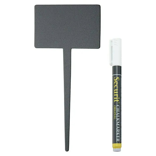 Securit Deko-Einsteckschilder TAG „RECTANGLE“, 5 Stück inklusive Kreidemarker