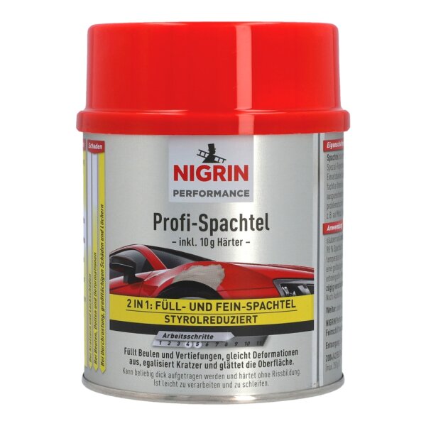 NIGRIN Performance Profi-Spachtel 500 g 2-tlg.