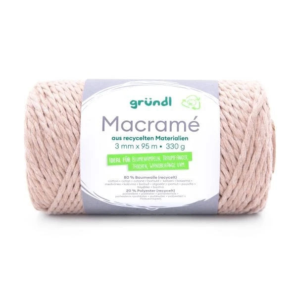 Gründl Makramee-Garn beige, 330 g
